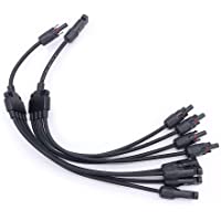 NUZAMAS 4 a 1 derivación tipo Y Cable de cable de panel solar- conectores conector macho hembra- cable de extensión…